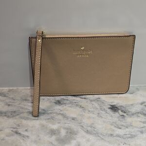 Kate Spade Beige Wristlet with Strap